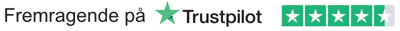 Fremragende på Trustpilot - 4,6 stjerner